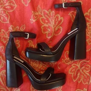 Rag & Bone Matrix Sandal ankle strap black suede women's size 7.5